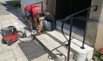 2021 Výroba zábradlí  vstup do kostola